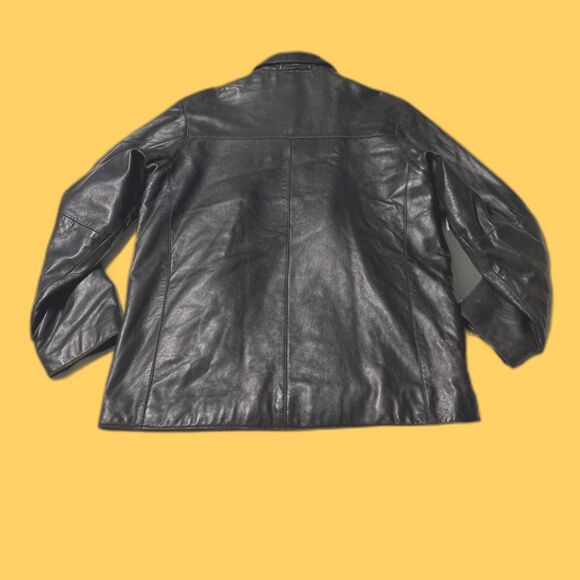 Claiborne Outerwear Men’s M Leather Lambskin RN 94468 W/polyester Lining Work - Picture 3 of 13